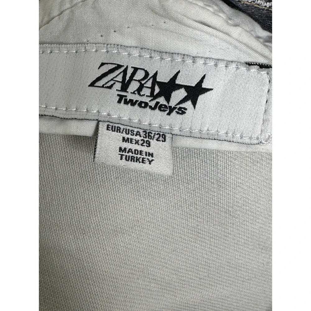 Zara TwoJeys Horse Carpenter Shorts 29 Brown Western Studded Denim Baggy Mens